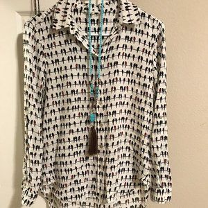 Adorable Jane and Delancey love bird top, XS Boho